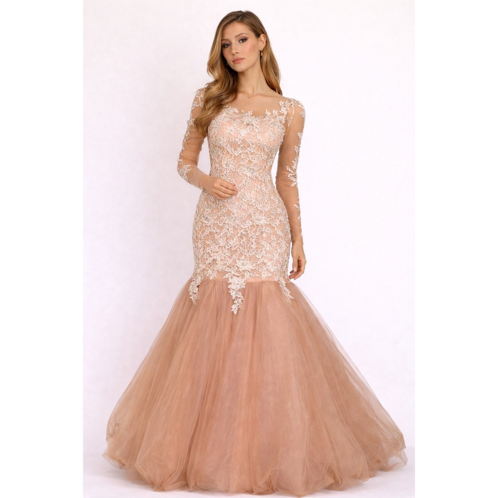 Dave‎ And Johnny Formal/ Wedding Drop Waist Mermaid Style Embroidered Dress